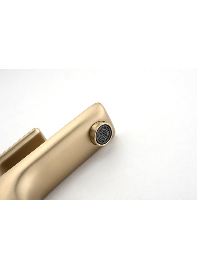 واي دي صنبور حوض حمام عصري بمقبض واحد - خلاط حوض من النحاس الصلب بتدفق مياه سلس، خرطوشة متينة، سهل التركيب، تصميم عصري لحوض الغسيل - Image 2